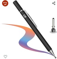 Elv FPStyli-2Gen-JETBLKIN Fine Point 2nd Gen Stainless Steel Stylus Pen for Tablets, Smartphones, Amazon Kindle (Jet Black) 