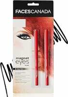FACESCANADA Magneteyes Kajal - Black, 0.35g (Pack of 2) | 24 Hr Long Stay | One Stroke Smooth Glide | Waterproof, Smudgeproof & Fadeproof | Deep Matte Finish | Enriched With Almond Oil & Vitamin E
