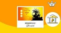 Flat Rs.100 Back on Min order of Rs.3000 on AmazonPay Gift Cards  (Using Amazon Pay UPI) 
