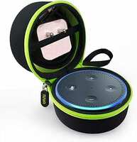 Tizum Travel Portable Hard Case Pouch for Echo Dot (Black)
