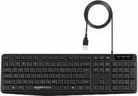 Amazon Basics Wired Keyboard with 104 Keys for Windows, Mac OS Computer