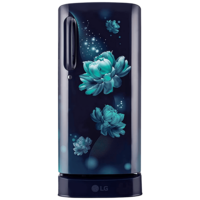 LG 185 Litres 3 Star Direct Cool Single Door Refrigerator with Antibacterial Gasket (GL-D201ABCD.BBCZEB, Blue Charm)