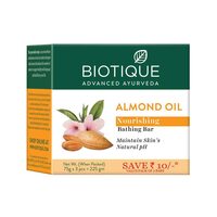 Biotique Almond Oil Nourishing Bathing Bar (pack of 3)