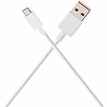 Xiaomi Sonic Charge Type C 100 Cm Cable|Usb To Type C|Supports All Chargers Upto 33W|Compatible For Smartphone,Tablet, Accessories|Supports All Fast Charging Devices|Sturdy, White