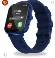 PTron Force X12N 1.85" Full Touch HD Display Bluetooth Calling Smartwatch, Functional Crown, 580 NITS Brightness, HR, SpO2, Watch Faces, Inbuilt Games, 5 Days Battery Life & IP68 Waterproof (Blue) 