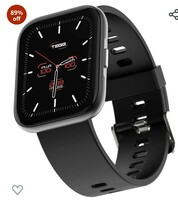 TAGG Verve MAX Smartwatch || 1.78'' Large Hi-Res Display || 24 Sports Modes, Waterproof || Heart-Rate, Blood Oxygen & BP Monitor || Live Watch Faces, in-App GPS, Calculator and Games || Black 