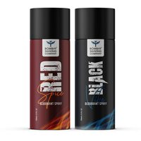 Bombay Shaving Company Body Spray for Men, 150ml each (Pack of 2) - Red Spice and Black Vibe