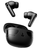 boAt Airdopes Kick with Total Playtime 75 hours, Quad Mics with Enx Technology, 13mm drivers boAt Signature Sound, BEAST Mode, 5Mins ASAP Charge 60 Mins Playtime (Carbon Black)