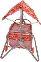 JING JONG RED HOOD New born baby cradle With Swing bassinet Cum Stroller(Red)