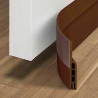 Holikme Door Draft Stopper Under Door Draft Blocker Insulator Door Sweep Weather Stripping Noise Stopper Strong Adhesive 39" Length Brown