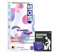 Stout Ultra Thin Longlast XtremeFeel Condoms for Men | Lubricated for Extra Pleasure 10 count Pack of 1 (User Specific)