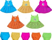 [100 coupon] ARUMBU New Born Baby Girl's Knee Length Cotton Frock Combo Pack (Set of 5) (0-3 Months, Multicolor)