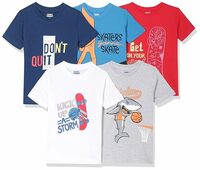 Jam & Honey Boy's Regular Fit T-Shirt (Pack of 5)