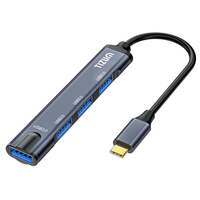 Tizum USB Extension Hub, 4-in-1 Portable Multiport Adapter/Connector, Type C to USB 3.0 & 3 USB 2.0, Voltage & Heat Protection, Fast Charging, Data Transfer Upto 4.8 Gbps for PC, MacBook, iPad, XPS