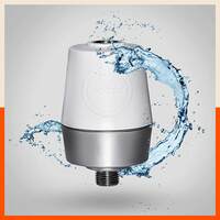 Bathla QuaSoft 3499 Shower & Tap Filter - Reduces Hair Fall and Protects Skin Against Hardwater (Silver, White)