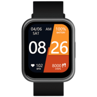 noise ColorFit Ultra Smartwatch (GPS, 44.45mm) (Stress monitor, wrb-sw-colorfitult, Gunmetal Grey, Silicone)