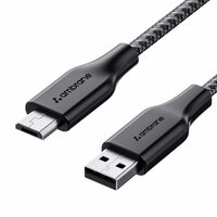 Ambrane Unbreakable 60W / 3A Fast Charging 1.5m Braided Micro USB Cable