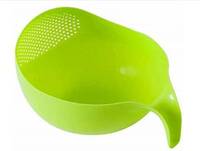 Peher Premium 2-in-1 bowl and strainer for Vegetable, Fruit and Rice Strainer (Green Pack of 1) @ 53/-