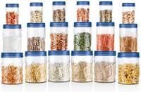 MILTON Plastic Utility Container - 230 ml, 600 ml, 1180 ml  (Pack of 18, Blue)