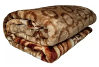 HOMIEE Floral Double Sherpa Blanket for Heavy Winter  (Polyester, Brown)