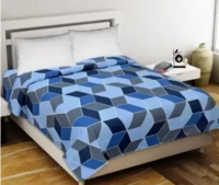 Supreme Home Collective 144 TC Microfiber Double Printed Flat Bedsheet