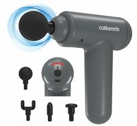 Caresmith Charge Boost X Massage Gun (Grey) | True Percussion Large Torque motor | 3200 strokes per min | 4 Heads | Deep tissue percussion body massager machine for pain relief