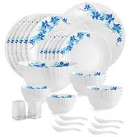 Cello Opalware Dazzle Series Blue Swirl Dinner Set, 35 Units(Apply Rs.200 coupon)