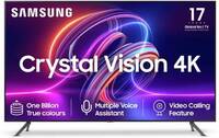 SAMSUNG Crystal Vision 4K iSmart with Voice Assistant 138 cm (55 inch) Ultra HD (4K) LED Smart Tizen TV 2023 Edition with Video Calling & IOT Sensors for Light & Camera  (UA55CUE70AKLXL)