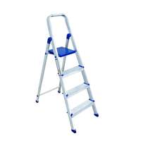 BonKaso 4 Step Foldable Aluminum Ladder for Home with Anti Skid Feet, Heavy Platform and Five Year Warranty (BFSL) [Apply ₹10 Off Coupon]