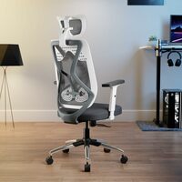 Green Soul® Zodiac Pro Office Chair, High Back Mesh Ergonomic Home Office Desk Chair with 2D Adjustable Armrests, Adjustable Lumbar Support, Smart Synchro Multi-Tilt Lock Mechanism(White & Grey) - Amazon [₹500 Coupon]