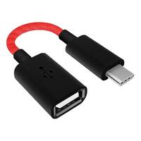 JGD PRODUCTS USB to Type-C OTG Cable Male-Female Adapter Compatible with All C Type Supported Mobile Smartphone and Other Devices (Black)
