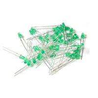 3mm Round DIP LED Green in Green (100 pcs)