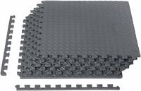 amazon basics, AmazonBasics Puzzle Exercise Mat with EVA Foam Interlocking Tiles - Grey