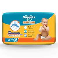 Supples Comfy Diapers, Medium (M), 34 Count, 7-12 Kg, 10 hrs Absorption and Cottony Soft Material Baby Diaper Pants