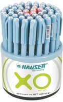 Hauser XO 0.6mm Ball Pen Tumbler - Blue, Black & Red Ink, Pack of 50 Pens 