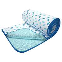 Story@Home 100% Cotton Reversible Summer Dohar Double Bed AC Blanket for Summer Light Weight Soft Blanket(94"x88", White & Blue)