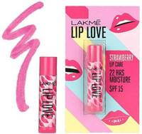 Lakmé Lip Love Strawberry (Pack of: 2, 9 g)