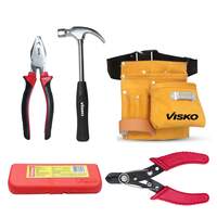 VISKO 824 Hand Tool Set of 10 Pcs With Tool Bag | Plier | Cutting Plier | Hammer | 6Pc Screwdrivers | Hand Tool Kit | Home appliances | Electric Items | Multicolor