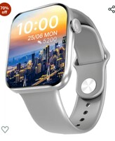 CrossBeats Stellr Newly launched Large 2.01"AMOLED Display 1000 NITS BT Calling Luxury High Resolution Smart watch for Men Women |Health tracking| Fast Charge 7days Battery| AI Voice Assistant Silver 