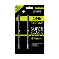 LOwest (Pack Of 2) Jaquline USA Onestroke Super Black Kajal Twin Pack, Smudge Proof, Water Proof, Black, Matte Finish