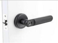Limited-time deal: Helett HT210 Digital Door Lock with 50 Fingerprint Manual Key with Mortise Support USB Emergency Unlock|Suitable for 30mm-100mm Aluminium and Wooden Door fit with Right and Left Door Handle(Black)