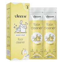 Cleevo Powder to liquid floor cleaner | 2 Ltr Powerful floor cleaner, sutaible for all floors cleaner mops | Natural and eco friendly ingredients, safe for kids & Pets | 1Pouch=1ltr | (2*1 ltr) - Zesty lemon