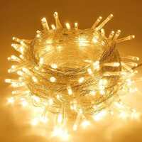 Quace 12 Meter Decorative 42 Warm White LED String Light Plug for Indoor & Outdoor Decorations