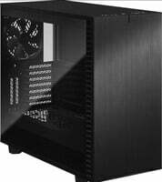 [50% coupon] Fractal Design Define 7 Dark Tempered Glass E-ATX Mid-Tower Gaming Cabinet Case with Three Pre-Installed Dynamic X2 GP-14 Fans and Anodized Aluminum Front Panel (FD-C-DEF7A-03), Black