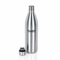 Sumeet Stainless Steel Double Walled Vacuum Flask/Water Bottle, 24 Hours Hot and Cold, 1000 ml, Silver [Apply 5Rs Coupon]