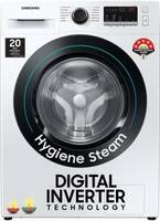 Samsung 8 kg 5 Star, AI,Digital Inverter Fully Automatic Front Load Washing Machine with In-built Heater White  (WW80T4040CE1TL)