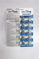 Philips Alkaline Button Batteries LR44 Pack of 10