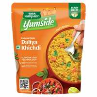 Tata Sampann Yumside Gujarati Style Daliya Khichdi, Just 60 seconds to heat, NO Preservatives, NO Added Artificial - Colours, Flavours, Ready To Eat Meal, Serves 2 Pax, 285g