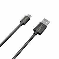 ODIO 2.4A Type C Fast Charging & 480Mbps Data Sync 1-Meter-Long Cable for Type C Mobile, Neckband, True Wireless Earphone Charging Devices - (Black, OCT01)