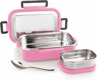 Attro Click Style Stainless Steel Insulated Airtight Leak-Proof Lunch Box for Office, School, Picnic, 800 ml